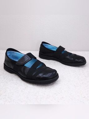 Thierry Rabotin Mary Jane Flats Black Leather Loafers